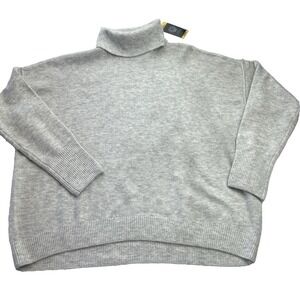 NWT Vince Camuto turtleneck sweater soft gray scandi minimal size M